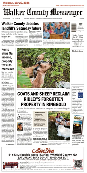 Cover of Walker County Messenger