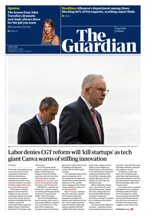 Cover of The Guardian Australia