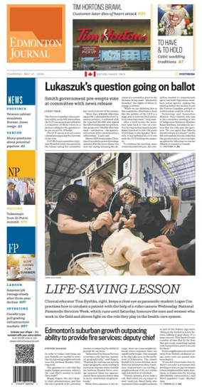 Cover of Edmonton Journal