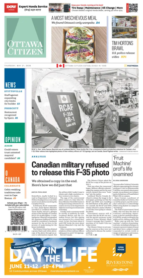 Cover of Ottawa Citizen