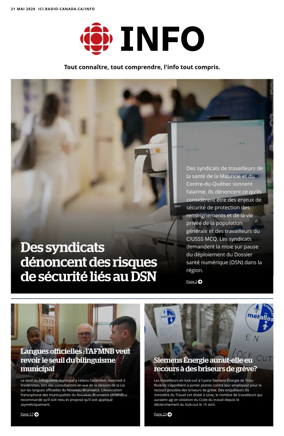 Cover of Radio-Canada Info
