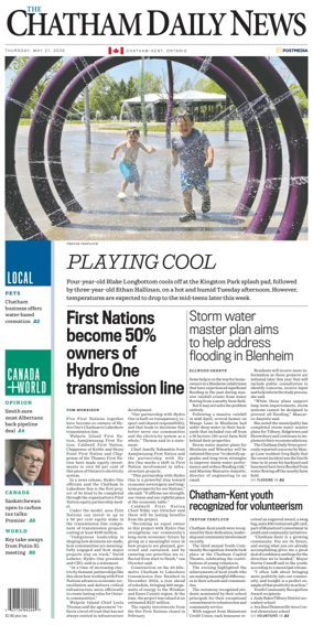 Cover of The Chatham Daily News