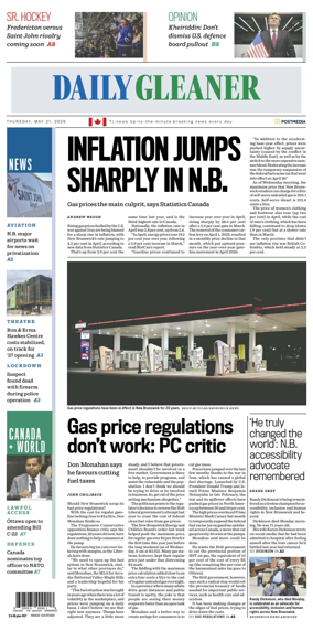 Cover of The Daily Gleaner