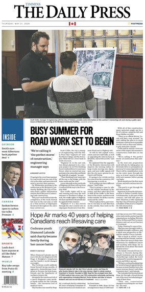 Cover of The Daily Press (Timmins)