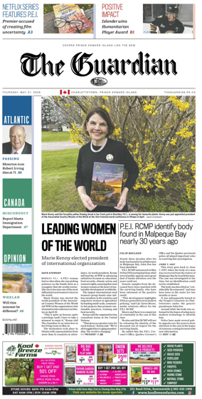 Cover of The Guardian (Charlottetown)
