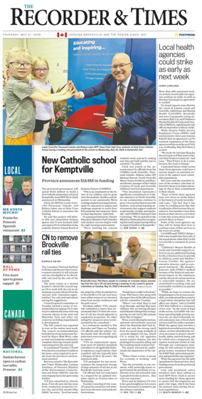 Cover of The Recorder & Times (Brockville)