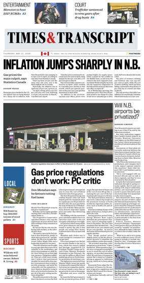 Cover of Times & Transcript