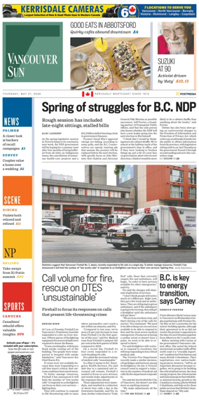 Cover of Vancouver Sun