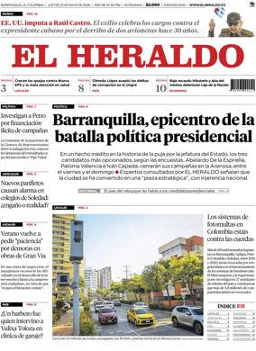 Cover of El Heraldo (Colombia)
