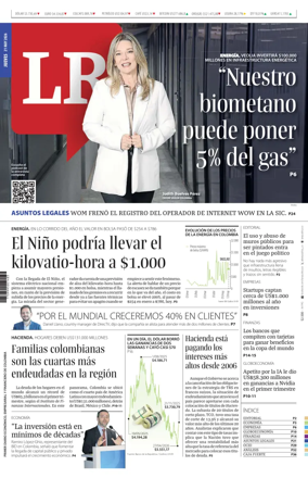 Cover of La Republica (Colombia)