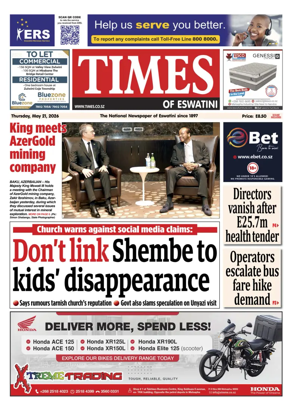 Cover of Times of Eswatini