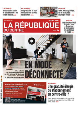 Cover of La Republique du Centre (Orleans - Loiret))