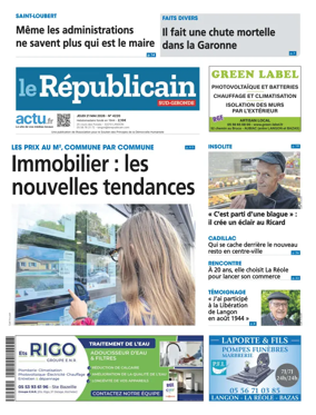 Cover of Le Republicain (Sud-Gironde)