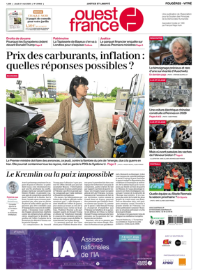 Cover of Ouest-France (Fougeres Vitre)