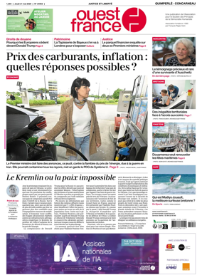 Cover of Ouest-France (Quimperle Concarneau)