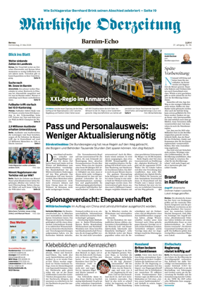 Cover of Markische Oderzeitung Bernau