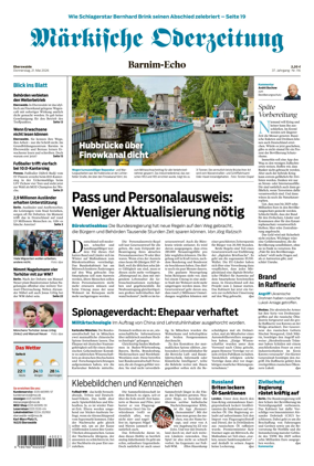 Cover of Markische Oderzeitung Eberswalde