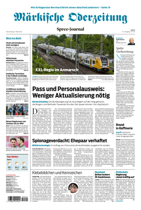 Cover of Markische Oderzeitung Spree-Journal