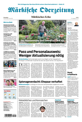 Cover of Markische Oderzeitung Strausberg