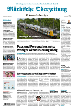 Cover of Markische Oderzeitung Uckermarkanzeiger