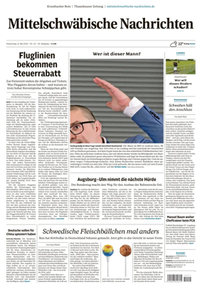 Cover of Mittelschwaebische Nachrichten