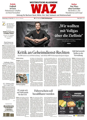Cover of Westdeutsche Allgemeine Zeitung (Bochum)