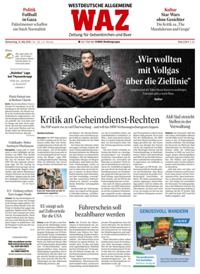 Cover of Westdeutsche Allgemeine Zeitung (Gelsenkirchen)