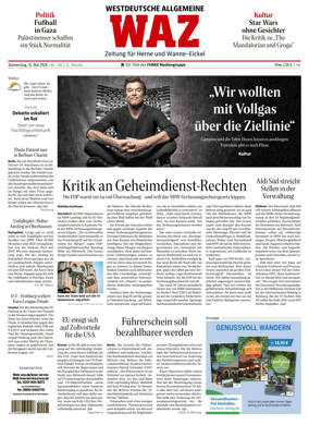 Cover of Westdeutsche Allgemeine Zeitung (Herne)