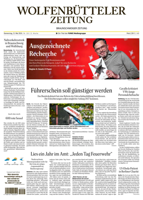 Cover of Wolfenbutteler Zeitung
