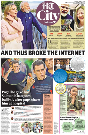 Cover of Hindustan Times (Lucknow) - Live