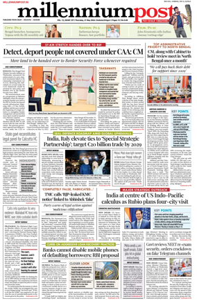 Cover of Millennium Post (Kolkata)