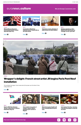 Cover of Euronews Culture and Sport Compiled Edition