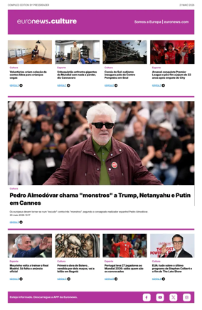 Cover of Euronews Culture and Sport (Portuguese)