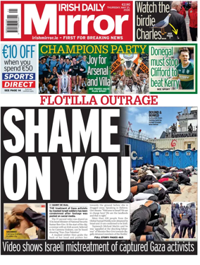 Cover of Irish Daily Mirror