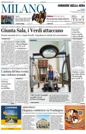 Cover of Corriere della Sera (Milano)