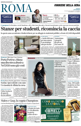Cover of Corriere della Sera (Roma)