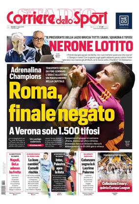 Cover of Corriere dello Sport (Lazio)