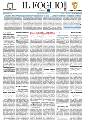 Cover of Il Foglio Quotidiano