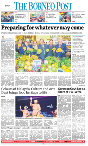 Cover of The Borneo Post (Sarawak)