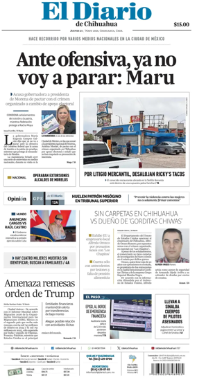 Cover of El Diario de Chihuahua