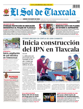 Cover of El Sol de Tlaxcala