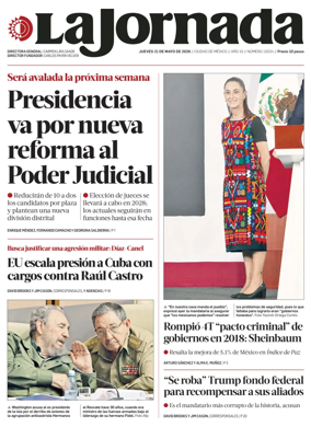 Cover of La Jornada