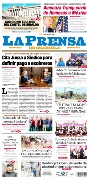 Cover of La Prensa de Coahuila