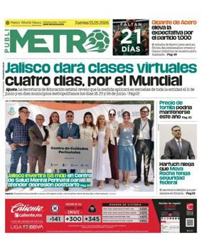 Cover of Publimetro Guadalajara