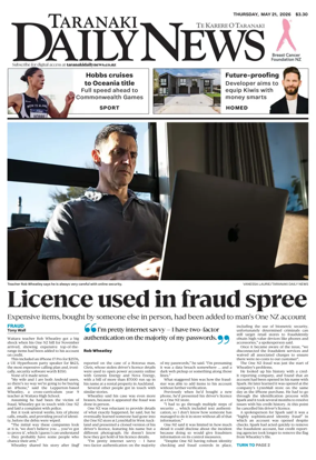 Cover of Taranaki Daily News