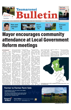 Cover of Taumarunui Bulletin