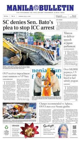 Cover of Manila Bulletin