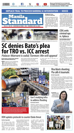 Cover of Manila Standard