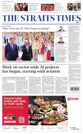 Cover of The Straits Times