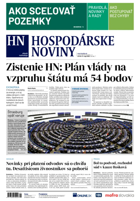 Cover of Hospodarske noviny